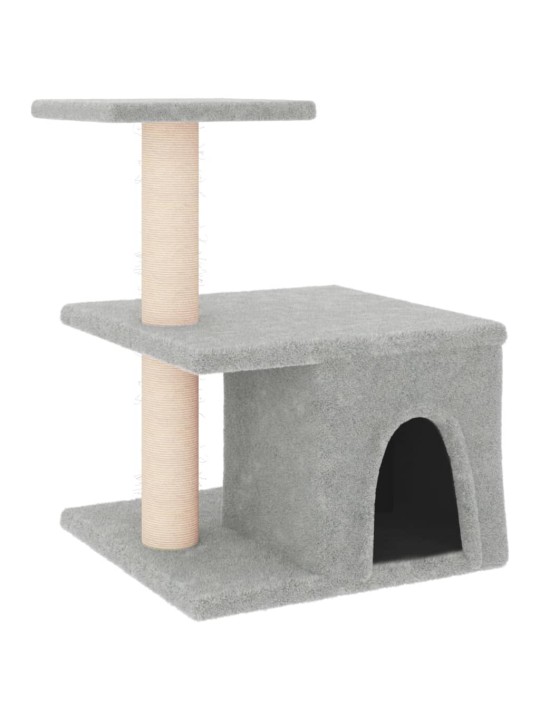 Škrabadlo pro kočky se sisalovými sloupky světle šedé 48 cm