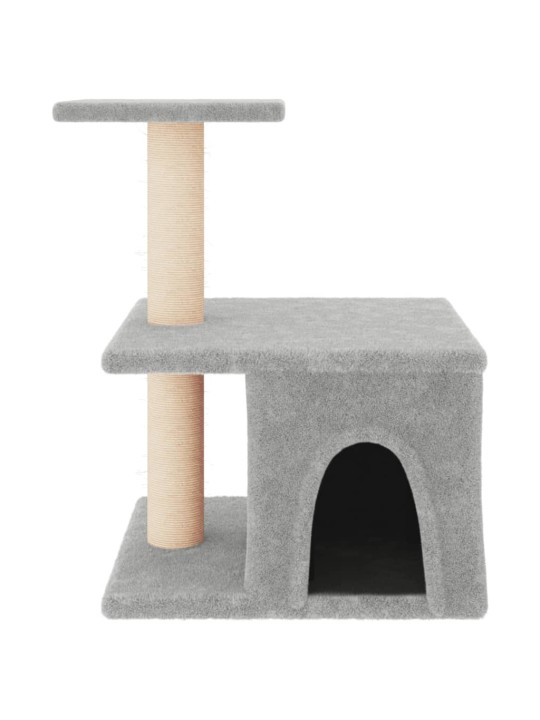Škrabadlo pro kočky se sisalovými sloupky světle šedé 48 cm