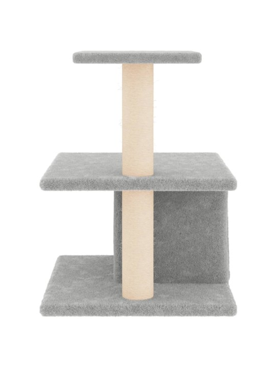 Škrabadlo pro kočky se sisalovými sloupky světle šedé 48 cm