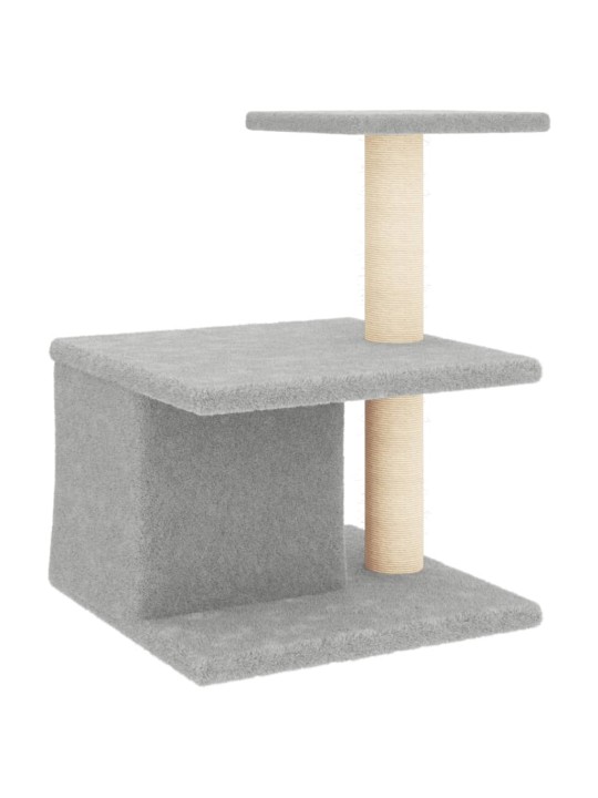 Škrabadlo pro kočky se sisalovými sloupky světle šedé 48 cm