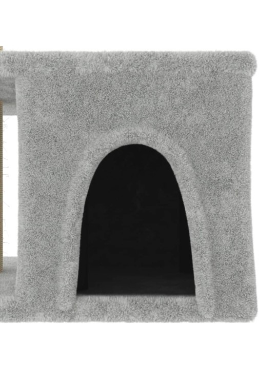 Škrabadlo pro kočky se sisalovými sloupky světle šedé 48 cm