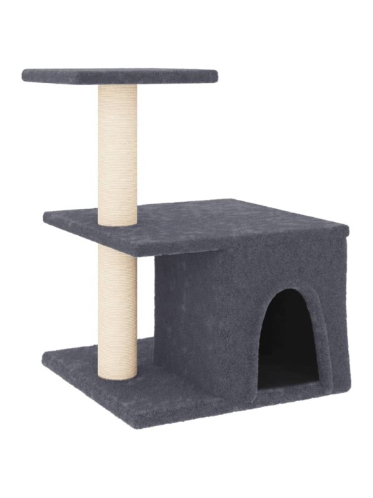 Škrabadlo pro kočky se sisalovými sloupky tmavě šedé 48 cm