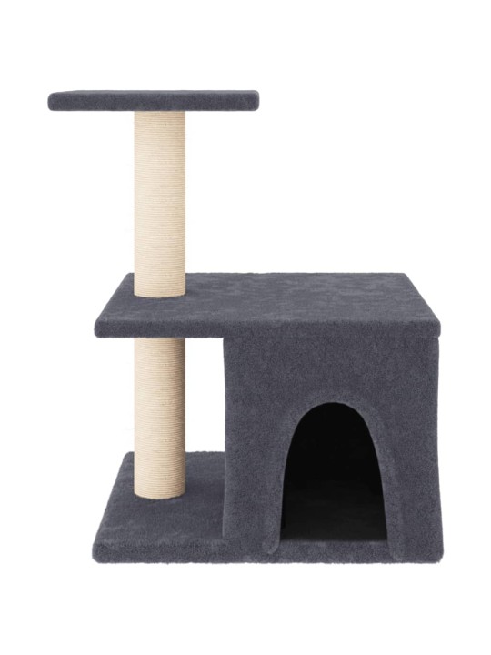 Škrabadlo pro kočky se sisalovými sloupky tmavě šedé 48 cm