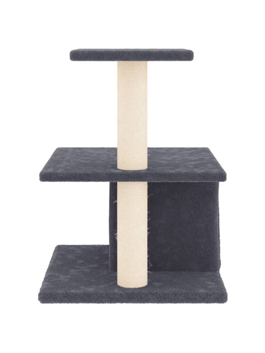 Škrabadlo pro kočky se sisalovými sloupky tmavě šedé 48 cm