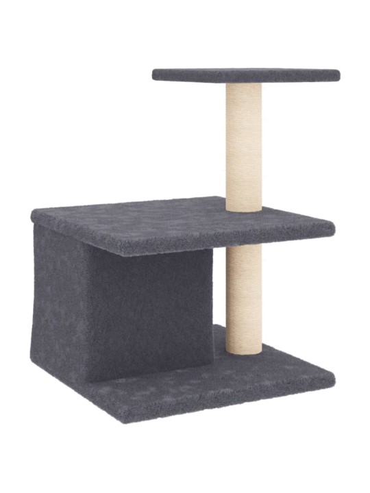 Škrabadlo pro kočky se sisalovými sloupky tmavě šedé 48 cm