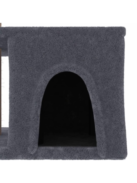 Škrabadlo pro kočky se sisalovými sloupky tmavě šedé 48 cm