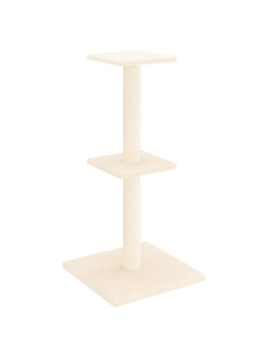 Škrabadlo pro kočky se sisalovými sloupky krémové 73 cm