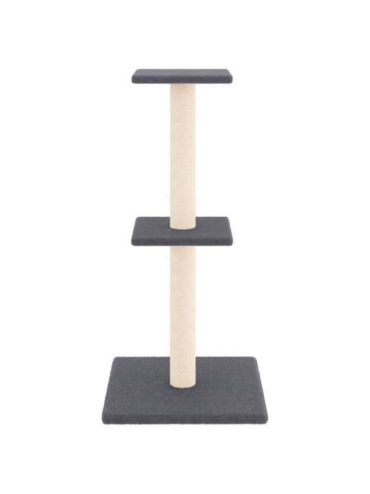 Škrabadlo pro kočky se sisalovými sloupky tmavě šedé 73 cm