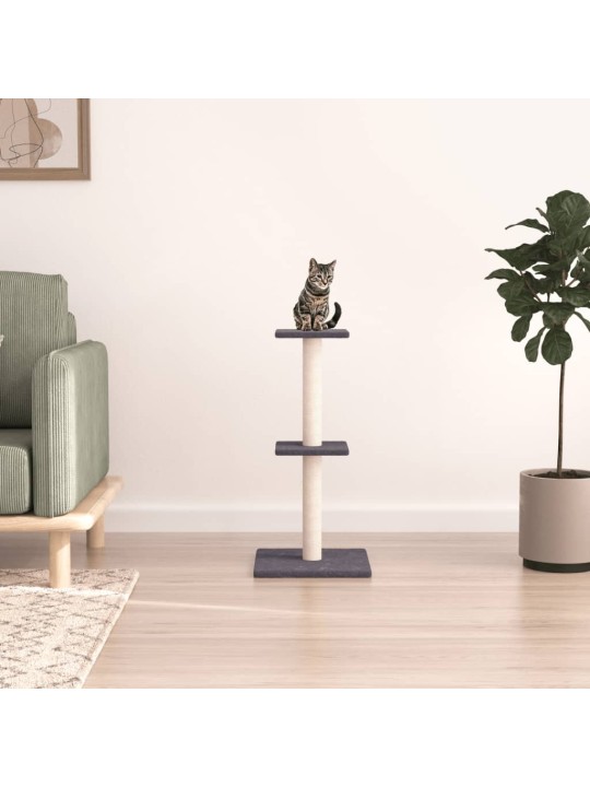 Škrabadlo pro kočky se sisalovými sloupky tmavě šedé 73 cm