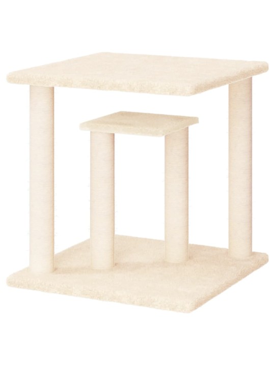 Škrabadlo pro kočky s plošinami krémové 50 cm