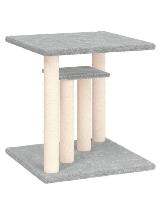 Škrabadlo pro kočky s plošinami světle šedé 50 cm