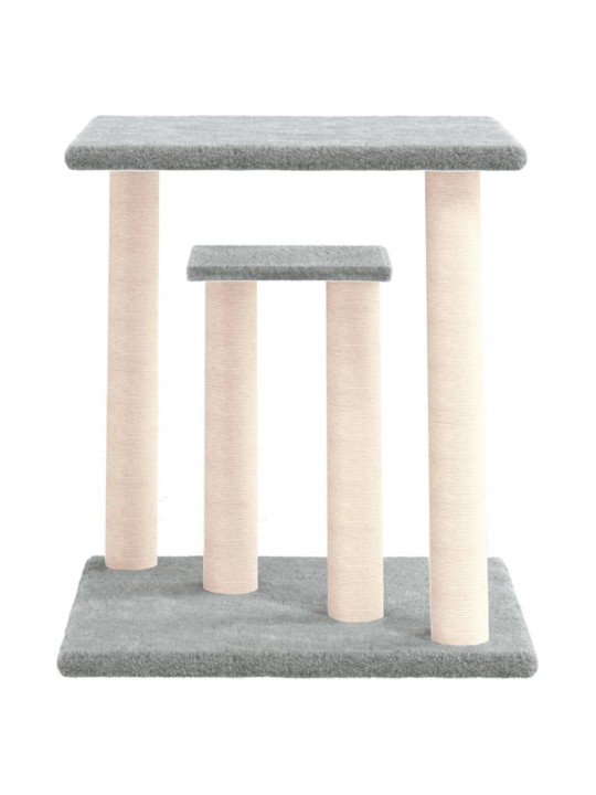 Škrabadlo pro kočky s plošinami světle šedé 50 cm