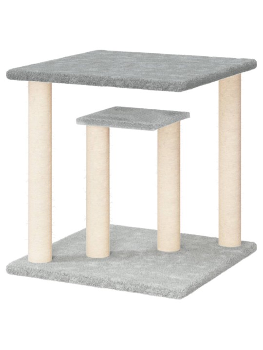 Škrabadlo pro kočky s plošinami světle šedé 50 cm