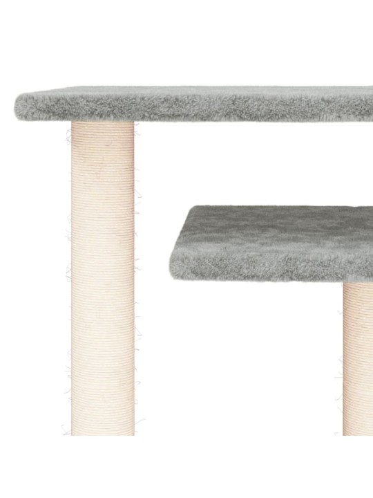 Škrabadlo pro kočky s plošinami světle šedé 62,5 cm