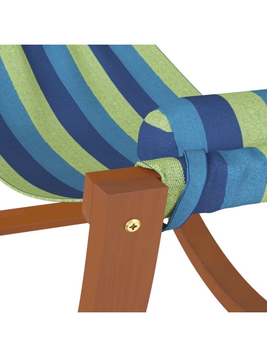Houpací síť pro děti modrá a zelená textil