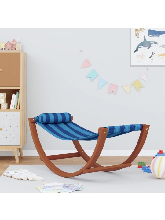 Houpací síť pro děti modré pruhy textil