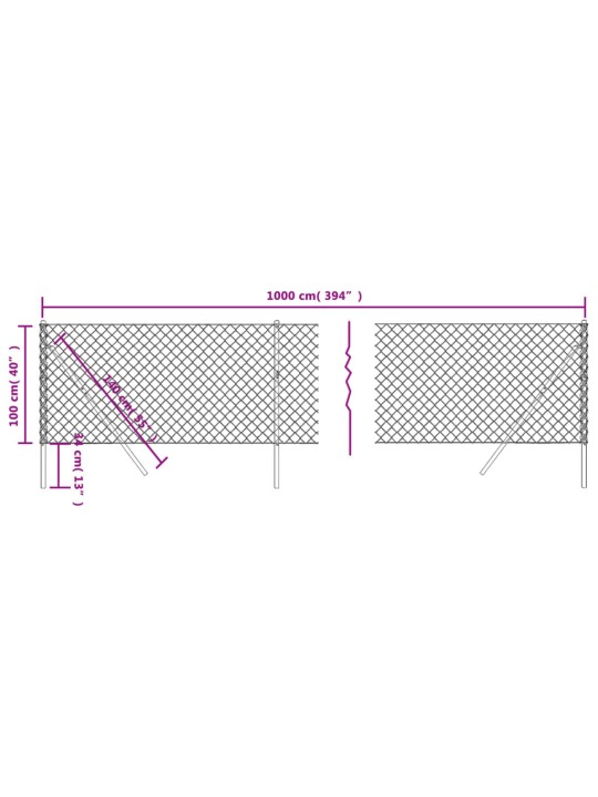 Drátěné pletivo zelené 1 x 10 m