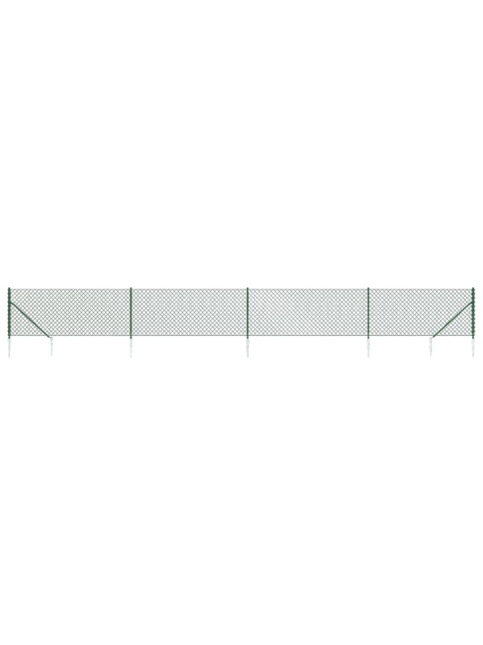 Drátěné pletivo s kotevními hroty zelené 0,8 x 10 m