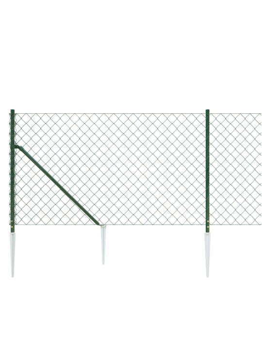 Drátěné pletivo s kotevními hroty zelené 0,8 x 10 m