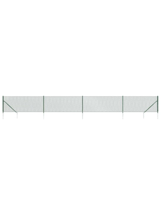Drátěné pletivo s kotevními hroty zelené 1,1 x 10 m