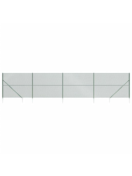 Drátěné pletivo s kotevními hroty zelené 1,6 x 10 m