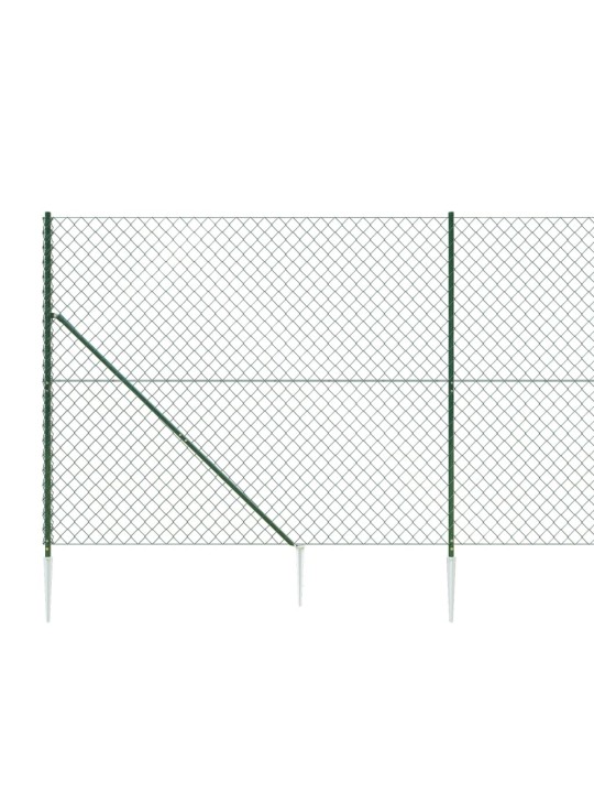 Drátěné pletivo s kotevními hroty zelené 1,6 x 10 m