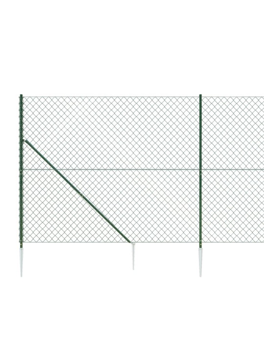 Drátěné pletivo s kotevními hroty zelené 2,2 x 10 m
