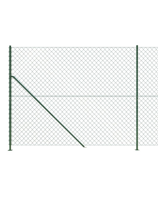 Drátěné pletivo s přírubami zelené 1,4 x 10 m