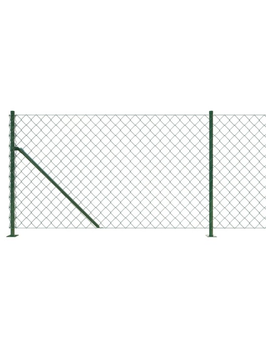 Drátěné pletivo s přírubami zelené 0,8 x 25 m