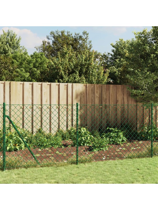 Drátěné pletivo s přírubami zelené 0,8 x 25 m