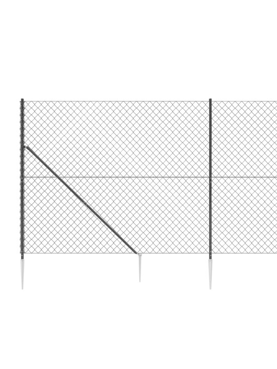 Drátěné pletivo s kotevními hroty antracitové 1,6 x 25 m