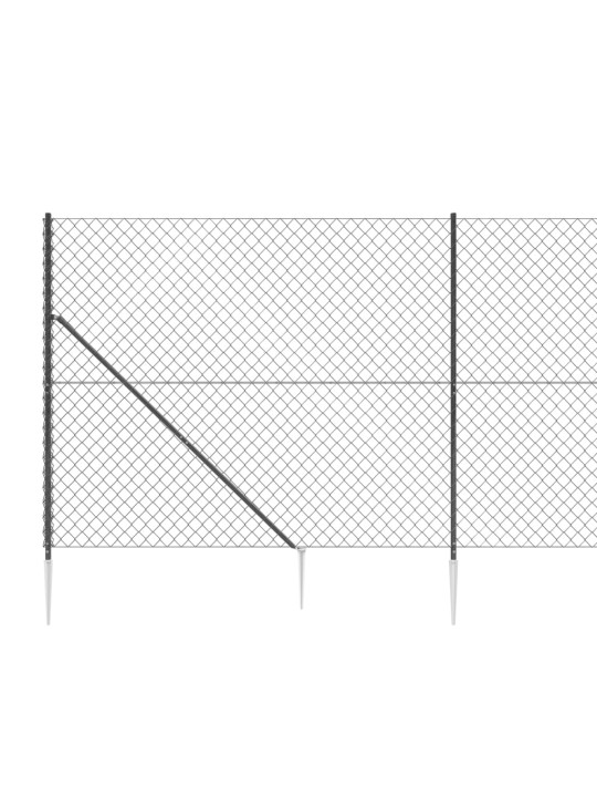 Drátěné pletivo s kotevními hroty antracitové 1,8 x 25 m
