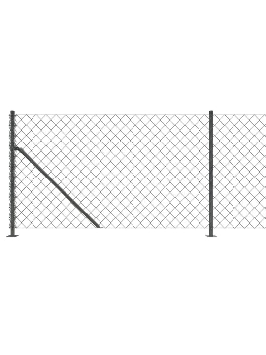 Drátěné pletivo s přírubami antracitové 0,8 x 10 m
