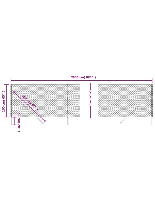 Drátěné pletivo stříbrné 1,6 x 25 m