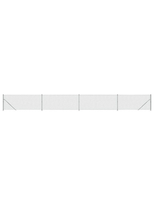 Drátěné pletivo s přírubami stříbrné 0,8 x 10 m