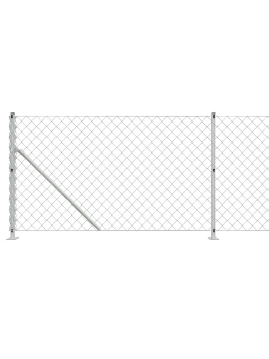 Drátěné pletivo s přírubami stříbrné 1,1 x 10 m