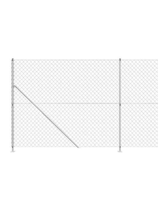 Drátěné pletivo s přírubami stříbrné 1,4 x 10 m