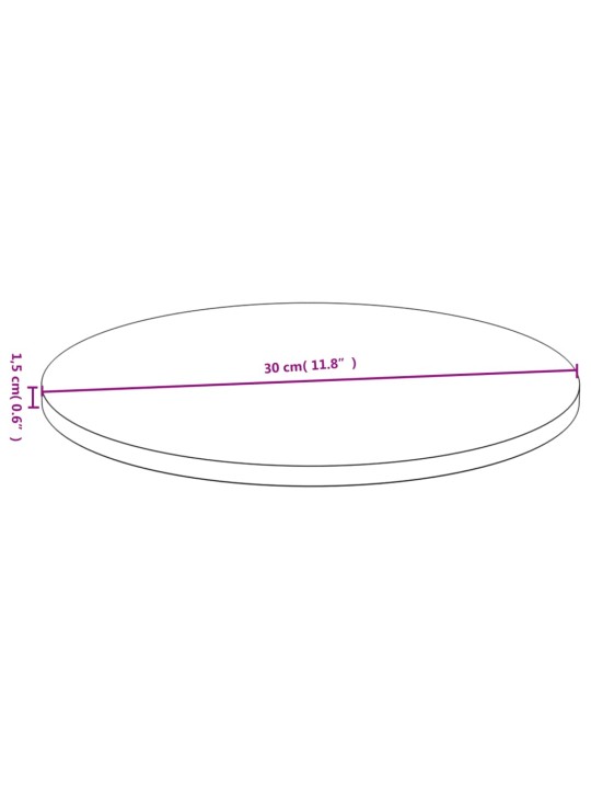 Stolní deska Ø 30 x 1,5 cm bambus