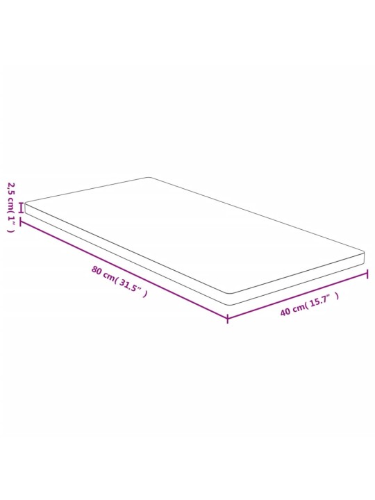 Stolní deska 40 x 80 x 2,5 cm bambus