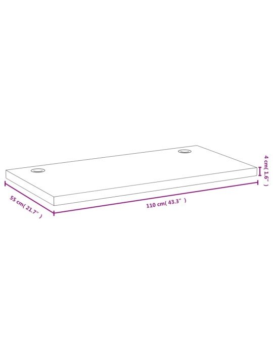 Deska psacího stolu 110 x 55 x 4 cm bambus