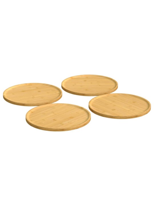 Talíře na pizzu 4 ks Ø 32 x 1,5 cm bambus