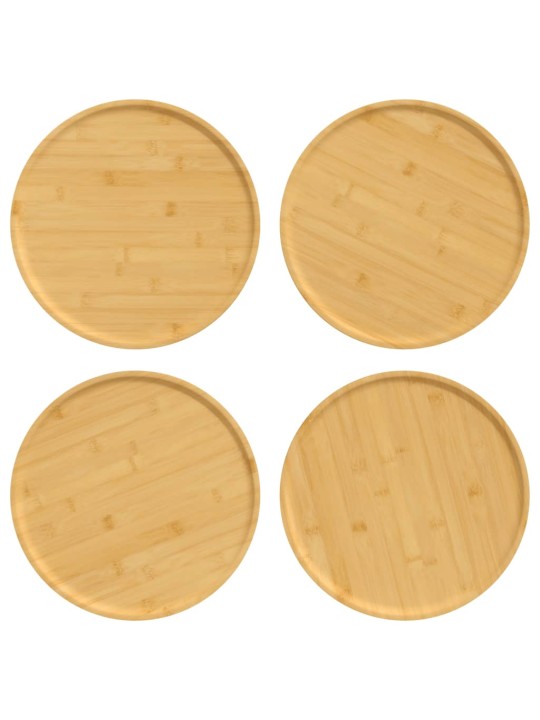 Talíře na pizzu 4 ks Ø 32 x 1,5 cm bambus