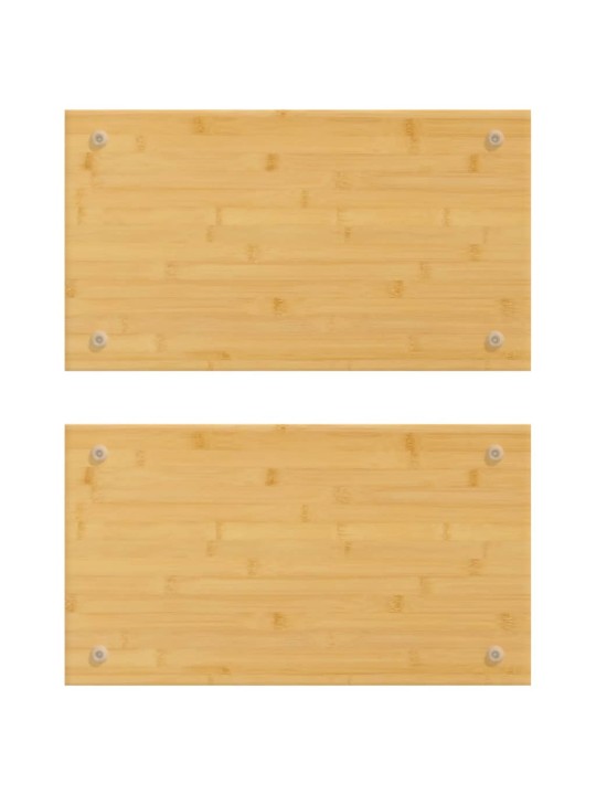 Krycí desky na sporák 2 ks 50 x 28 x 1,5 cm bambus