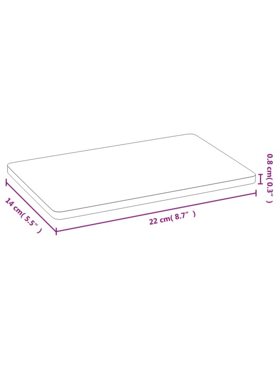 Snídaňové podnosy 6 ks 22 x 14 x 0,8 cm bambus
