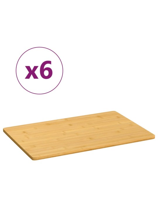 Snídaňové podnosy 6 ks 35 x 23 x 0,8 cm bambus