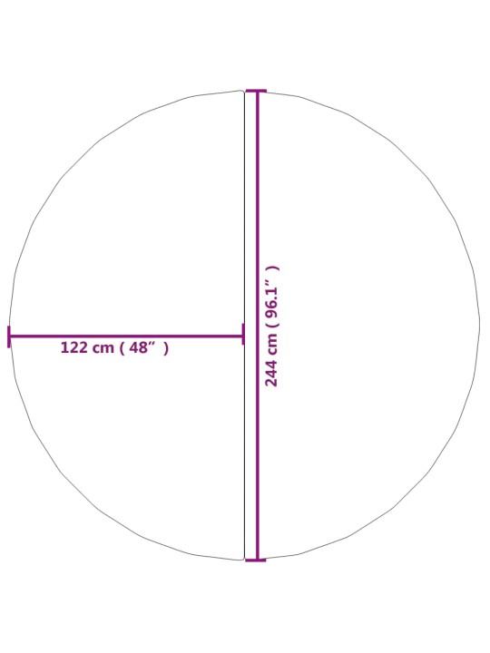 Podložka pod bazén světle šedá Ø244 cm polyesterová geotextilie