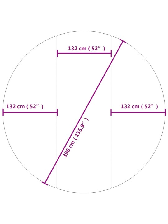 Podložka pod bazén světle šedá Ø396 cm polyesterová geotextilie