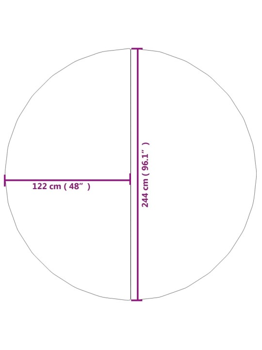 Podložka pod bazén světle šedá Ø244 cm polyesterová geotextilie