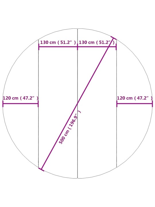 Podložka pod bazén světle šedá Ø500 cm polyesterová geotextilie