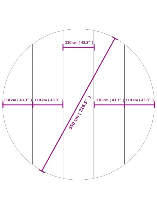 Podložka pod bazén světle šedá Ø550 cm polyesterová geotextilie